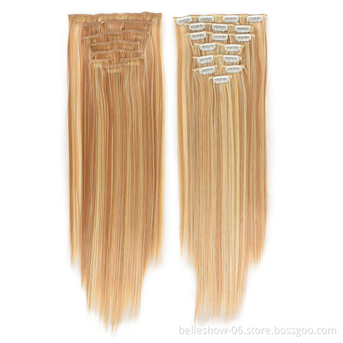 Xin Si wholesale hair extensions clip in hair extensions blonde hair  silky straight hair extensions